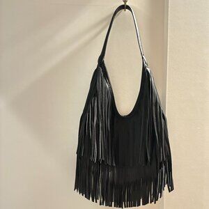 Faux Leather Fringe Hobo Purse - BRAND NEW/NEVER USED